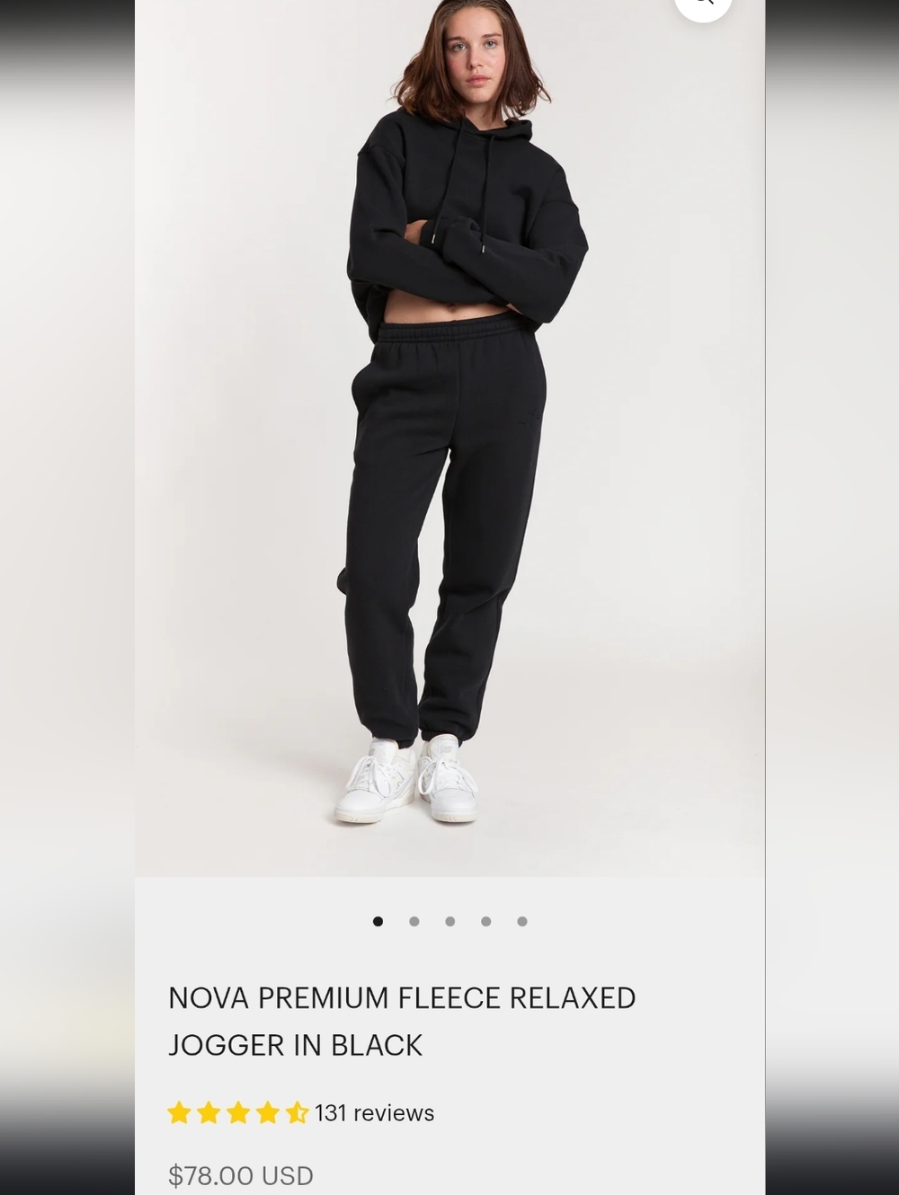 Lazypants Black Hooded Jogger Set — Women's Cozy Track Pants & Hoodie - Picture 13 of 14
